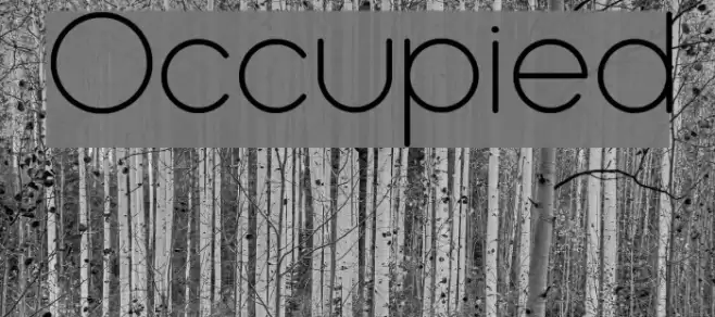 Occupied Font examples