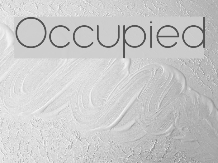 Occupied Font examples