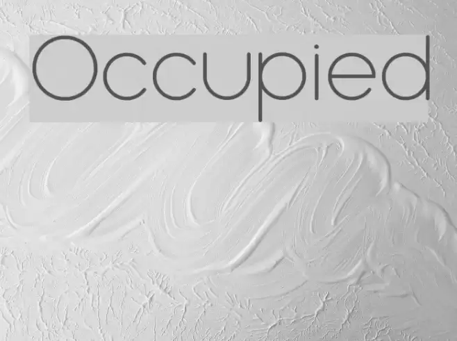 Occupied Font examples