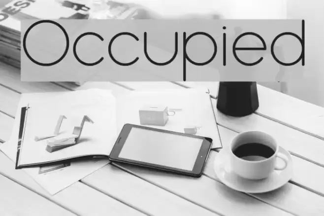 Occupied Font examples