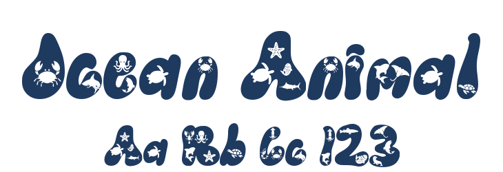 Ocean Animal Font Preview