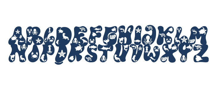 Ocean Animal Uppercase