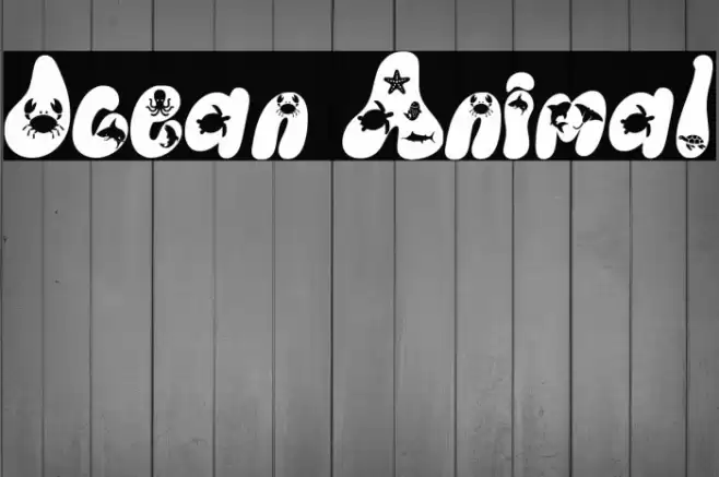 Ocean Animal Caratteri examples