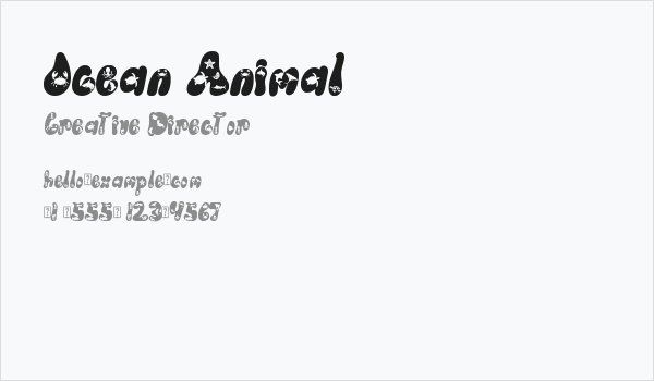 Ocean Animal Business Card