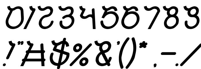 Ocean Free Bold Italic Font OTHER CHARS