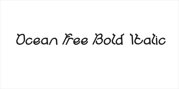 Ocean Free Bold Italic Logo