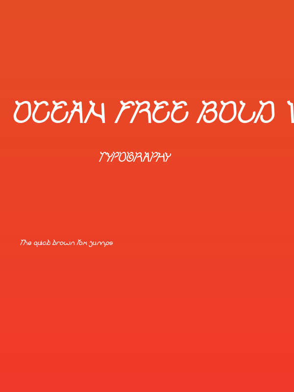 Ocean Free Bold Italic Poster