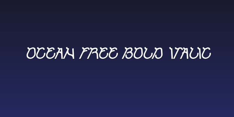 Ocean Free Bold Italic Social Header