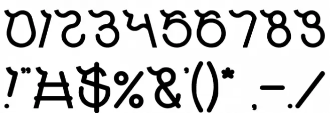 Ocean Free Bold Font OTHER CHARS