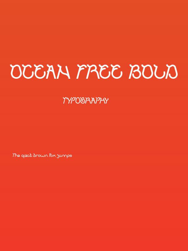 Ocean Free Bold Poster