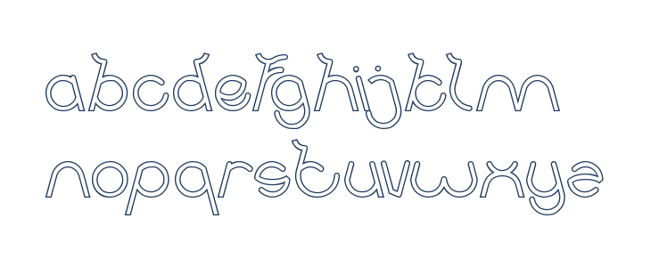 Ocean Free-Hollow Lowercase