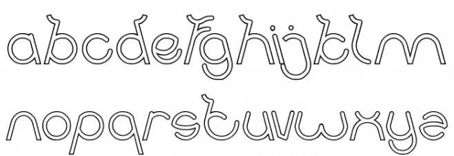 Ocean Free-Hollow फ़ॉन्ट लोअरकेस