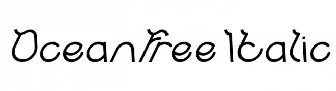 Ocean Free Italic  Free Fonts Download