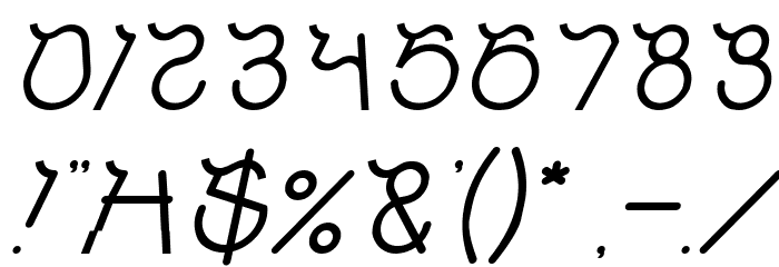 Ocean Free Italic Font OTHER CHARS