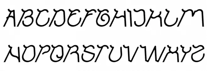 Ocean Free Italic 字体 大写