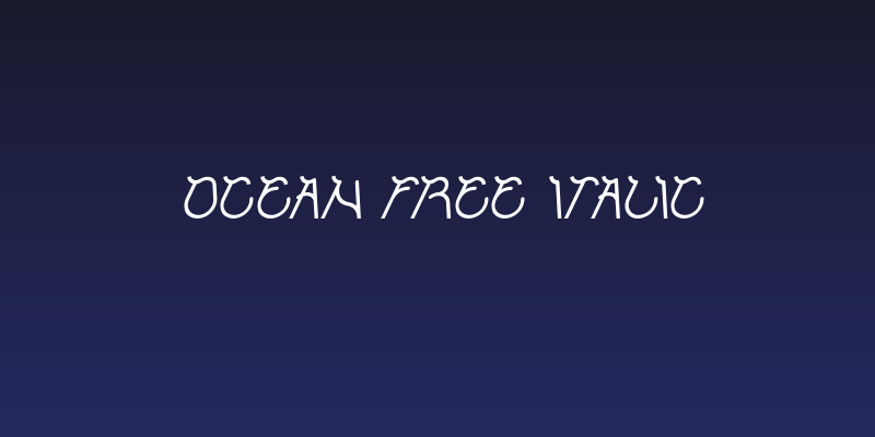 Ocean Free Italic Social Header