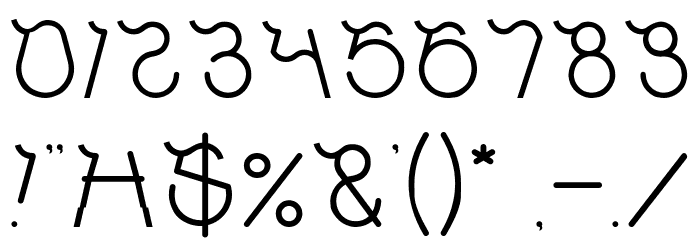 Ocean Free-Light Font OTHER CHARS