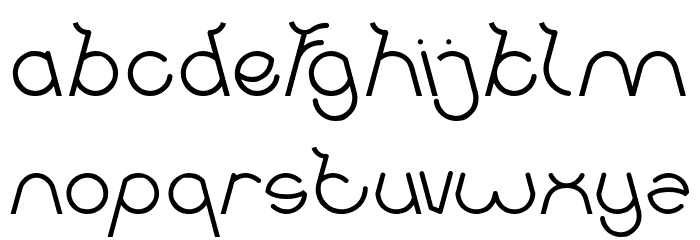 Ocean Free-Light Font LOWERCASE