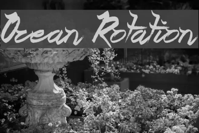 Ocean Rotation Font examples