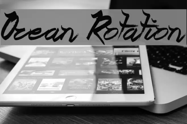 Ocean Rotation Font examples