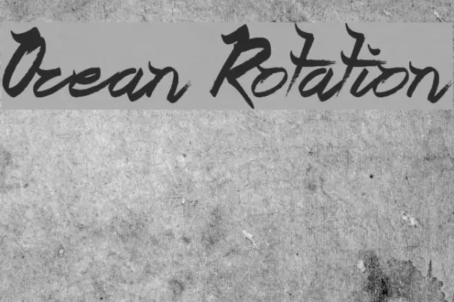 Ocean Rotation Font examples