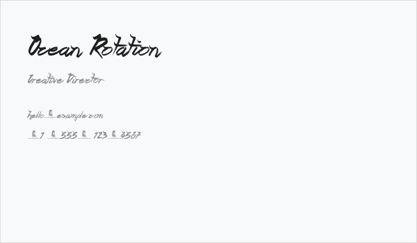 Ocean Rotation Business Card