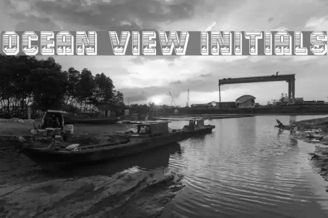 Ocean View Initials フォント examples