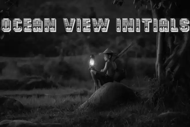 Ocean View Initials フォント examples