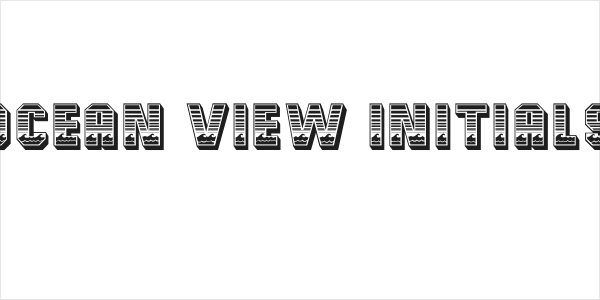 Ocean View Initials Logo