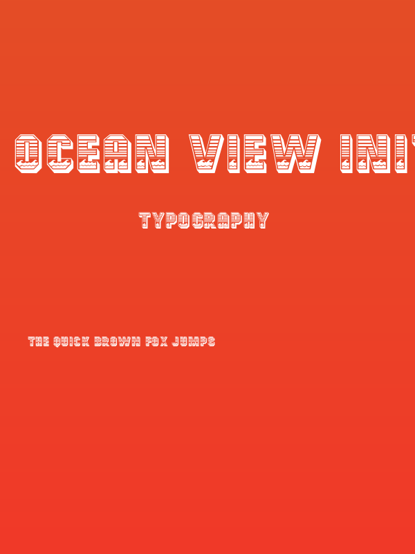 Ocean View Initials Poster