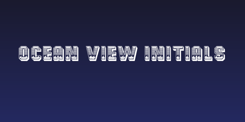 Ocean View Initials Social Header