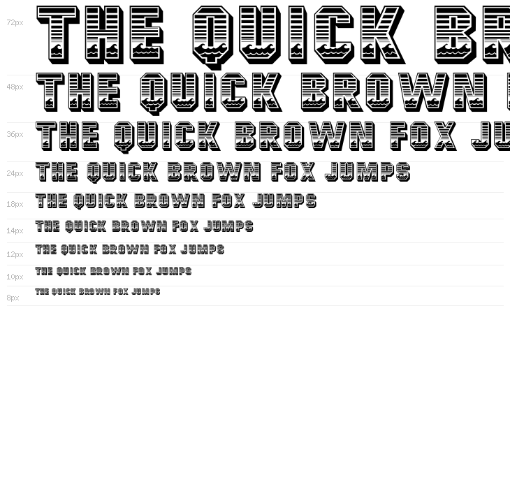 Ocean View Initials Waterfall