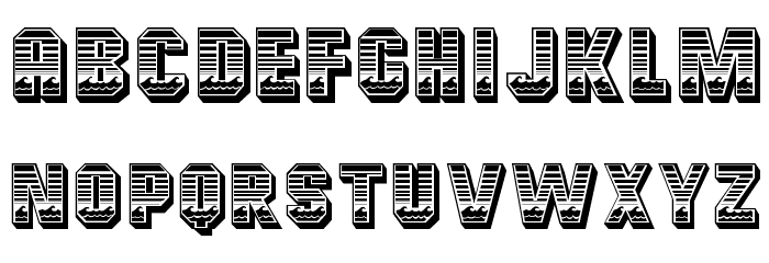 Ocean View Initials Font LOWERCASE