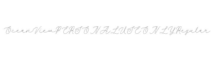 Ocean View PERSONAL USE ONLY Regular  font caratteri gratis