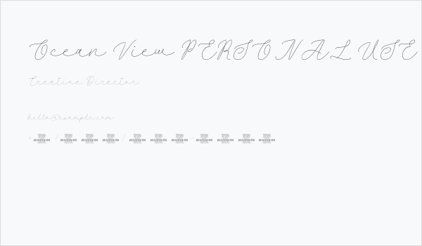 Ocean View PERSONAL USE ONLY Regular Business Card