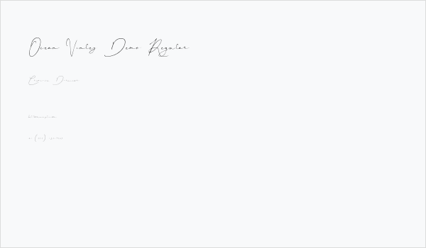 Ocean Vinley Demo Regular Business Card