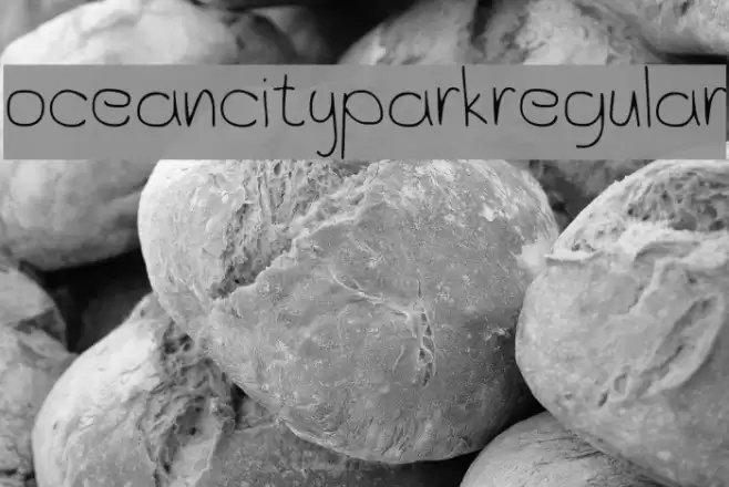 OceanCityPark-Regular Caratteri examples