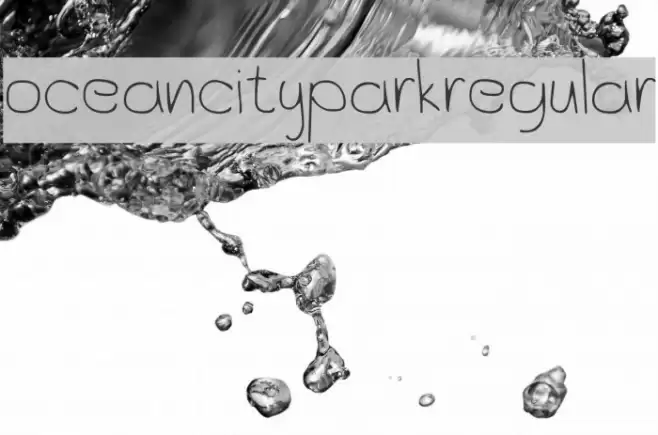 OceanCityPark-Regular Caratteri examples