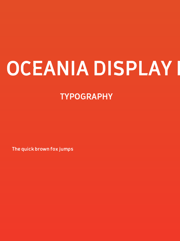 Oceania Display Medium Poster