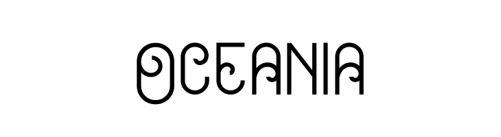 Oceania  Frei Schriftart Herunterladen