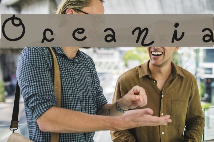 Oceania Font examples
