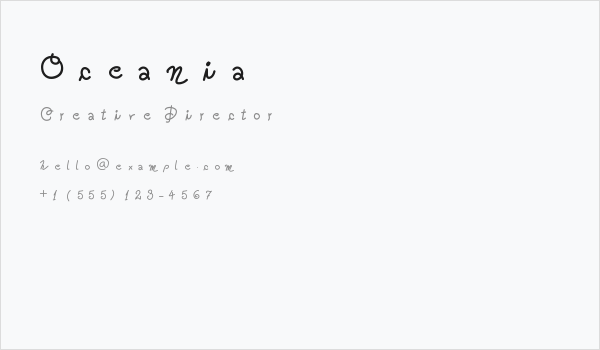 Oceania Business Card