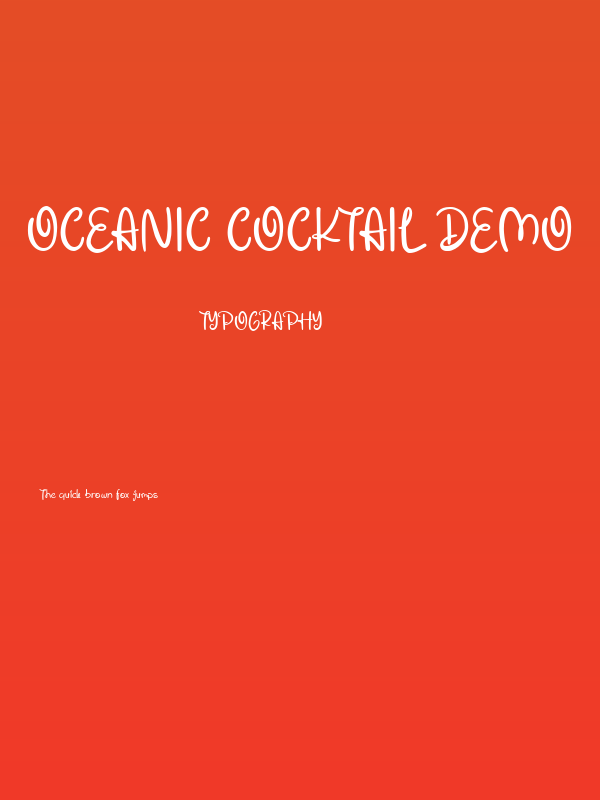 Oceanic Cocktail Demo Poster