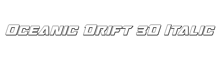 Oceanic Drift 3D Italic  baixar fontes gratis