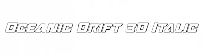 Oceanic Drift 3D Italic  Frei Schriftart Herunterladen