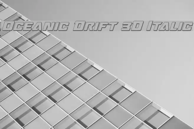 Oceanic Drift 3D Italic Caratteri examples