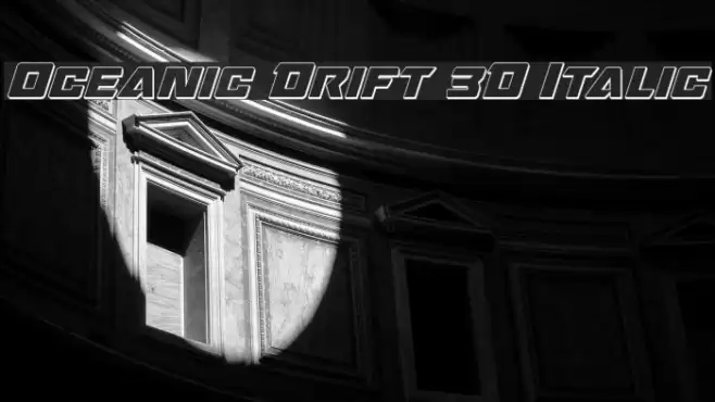 Oceanic Drift 3D Italic Caratteri examples