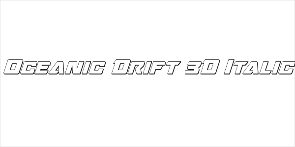 Oceanic Drift 3D Italic Logo