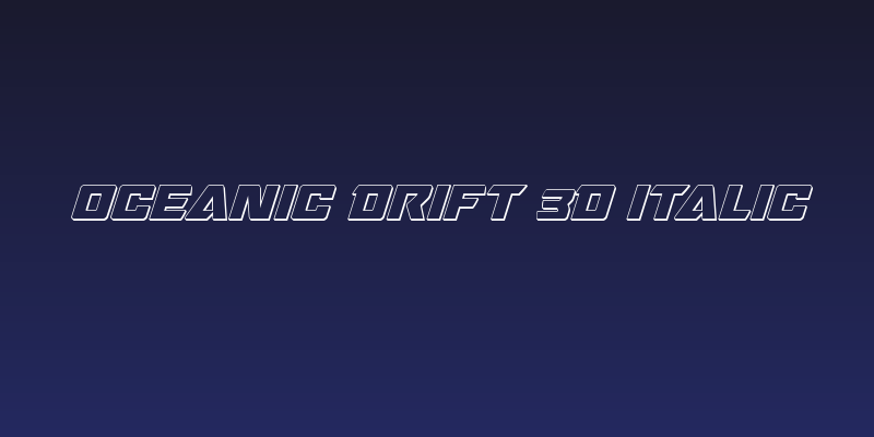 Oceanic Drift 3D Italic Social Header