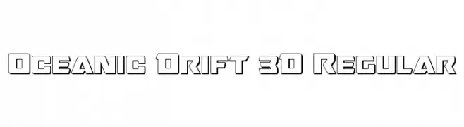 Oceanic Drift 3D Regular  Frei Schriftart Herunterladen